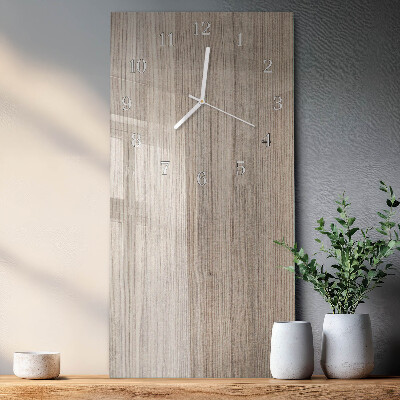 Rechthoekige glas klok verticaal Hout