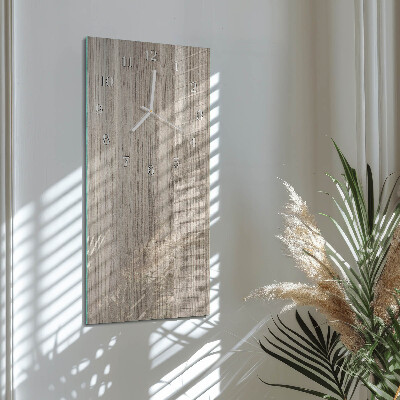Rechthoekige glas klok verticaal Hout