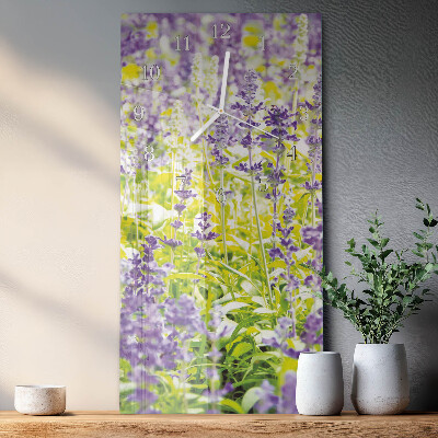 Decoratieve glazen klok verticaal Lavendel