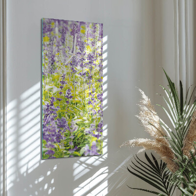 Decoratieve glazen klok verticaal Lavendel