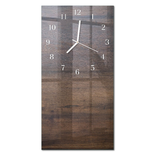 Glazen klok verticaal Houten plank