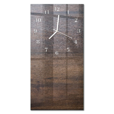 Glazen klok verticaal Houten plank