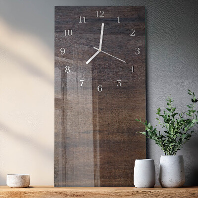 Glazen klok verticaal Houten plank