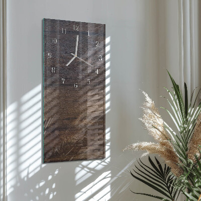 Glazen klok verticaal Houten plank