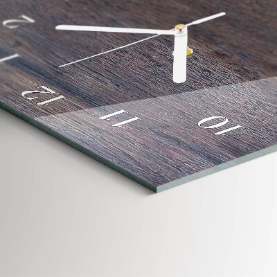 Glazen klok verticaal Houten plank