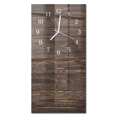 Decoratieve glazen klok verticaal Hout