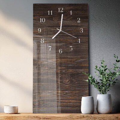 Decoratieve glazen klok verticaal Hout