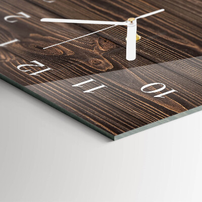 Decoratieve glazen klok verticaal Hout