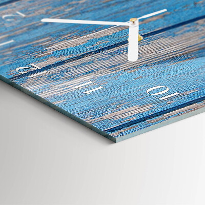 Verticale moderne glazen wandklok Hout