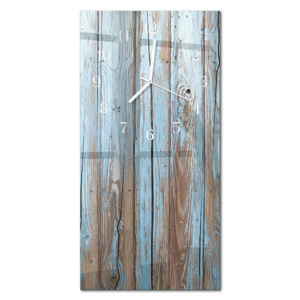 Rechthoekige glas klok verticaal Hout