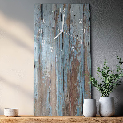 Rechthoekige glas klok verticaal Hout