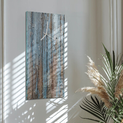 Rechthoekige glas klok verticaal Hout