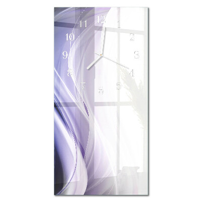 Verticale moderne glazen wandklok Abstractie