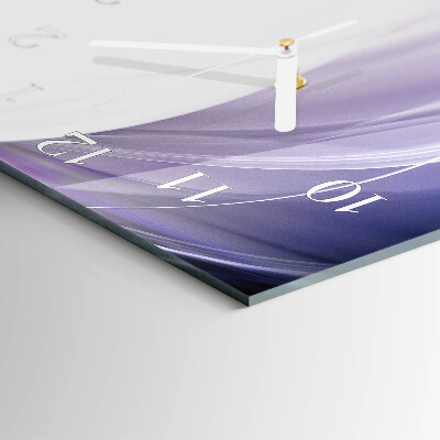 Verticale moderne glazen wandklok Abstractie