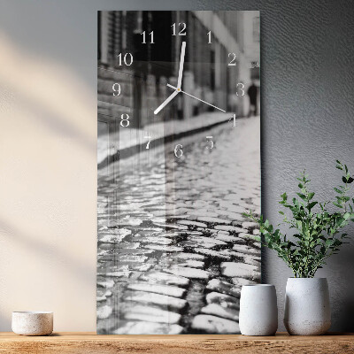 Decoratieve glazen klok verticaal Route