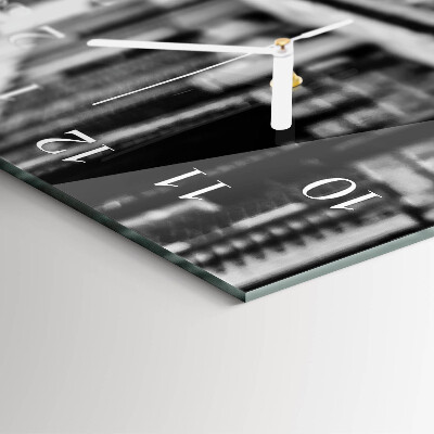 Decoratieve glazen klok verticaal Route