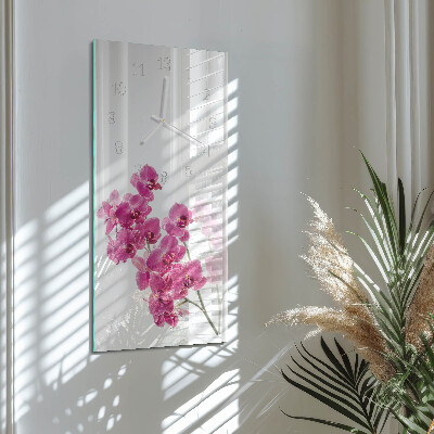 Glazen klok verticaal Orchideeën
