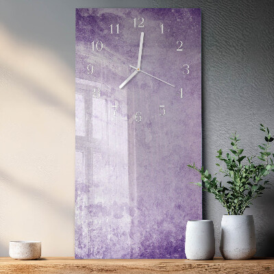 Decoratieve glazen klok verticaal Patroon
