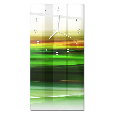 Verticale moderne glazen wandklok Abstractie