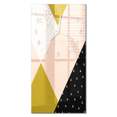 Decoratieve glazen klok verticaal Patroon