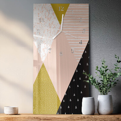 Decoratieve glazen klok verticaal Patroon