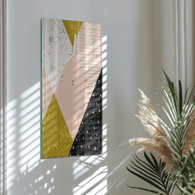 Decoratieve glazen klok verticaal Patroon