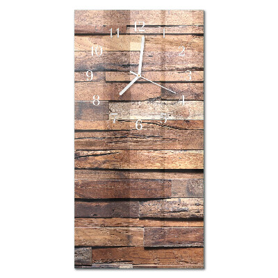 Decoratieve glazen klok verticaal Hout
