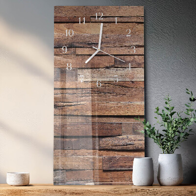 Decoratieve glazen klok verticaal Hout