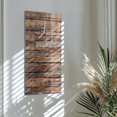 Decoratieve glazen klok verticaal Hout