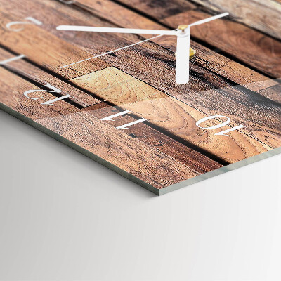 Decoratieve glazen klok verticaal Hout