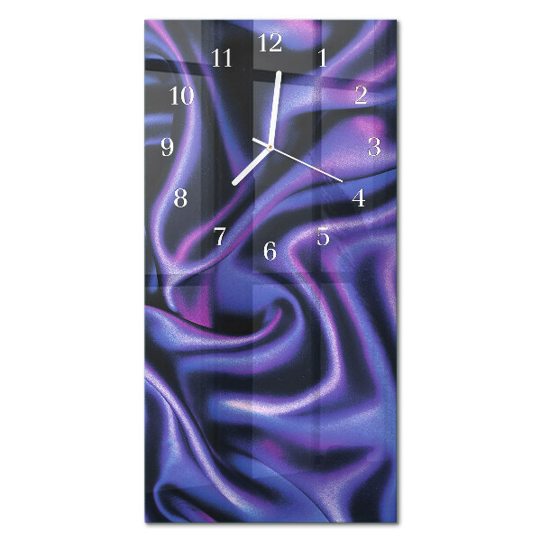 Verticale moderne glazen wandklok Flueel