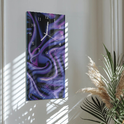 Verticale moderne glazen wandklok Flueel
