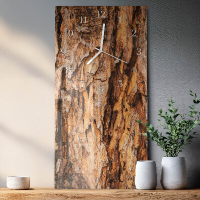 Decoratieve glazen klok verticaal Boomschors
