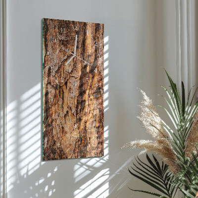 Decoratieve glazen klok verticaal Boomschors