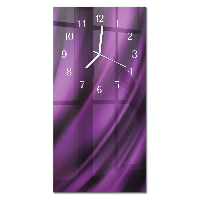 Verticale rechthoekige glazen wandklok Abstractie