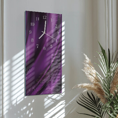 Verticale rechthoekige glazen wandklok Abstractie