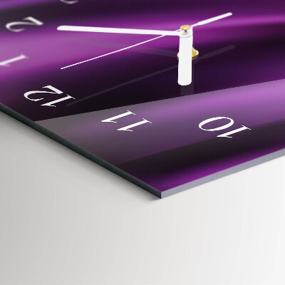 Verticale rechthoekige glazen wandklok Abstractie