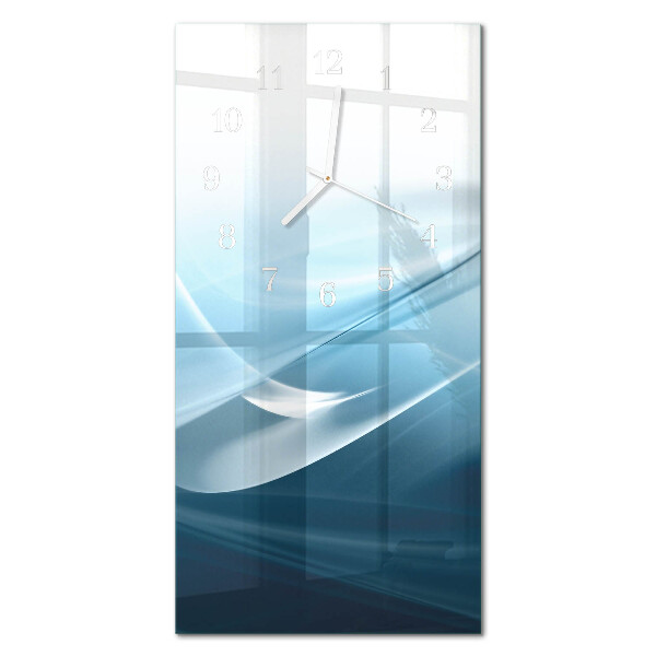 Verticale rechthoekige glazen wandklok Abstractie