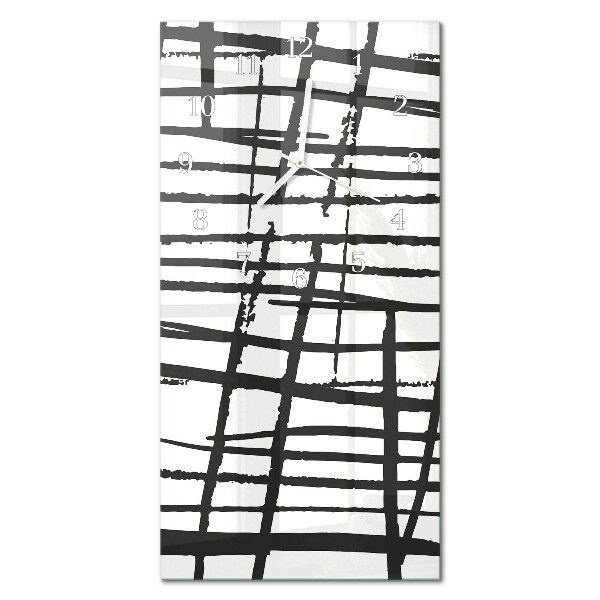 Decoratieve glazen klok verticaal Patroon