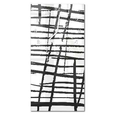 Decoratieve glazen klok verticaal Patroon