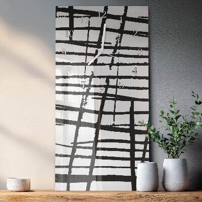 Decoratieve glazen klok verticaal Patroon