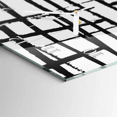 Decoratieve glazen klok verticaal Patroon