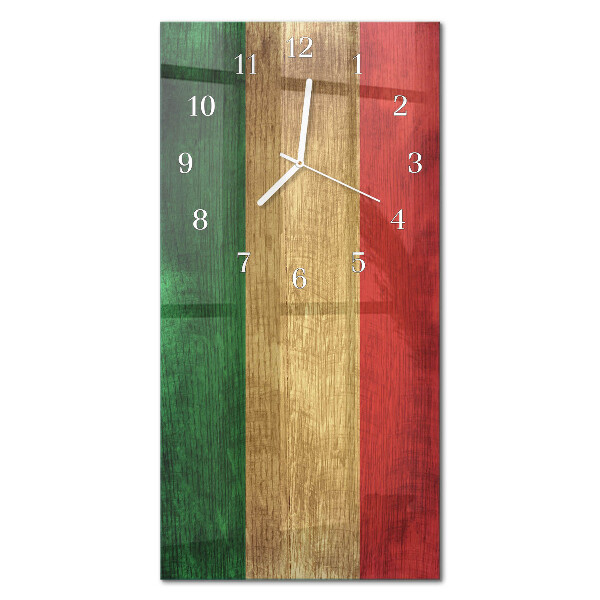 Decoratieve glazen klok verticaal Italiaanse vlag