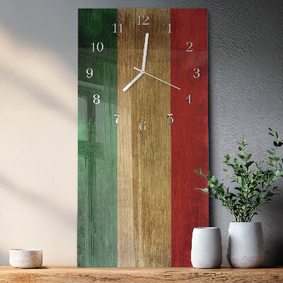 Decoratieve glazen klok verticaal Italiaanse vlag
