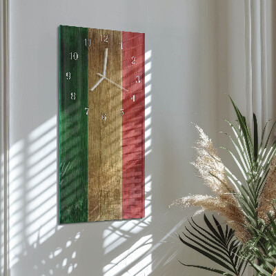 Decoratieve glazen klok verticaal Italiaanse vlag