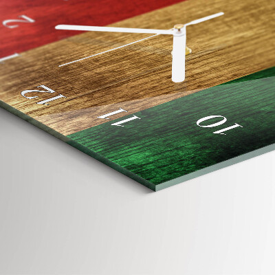 Decoratieve glazen klok verticaal Italiaanse vlag
