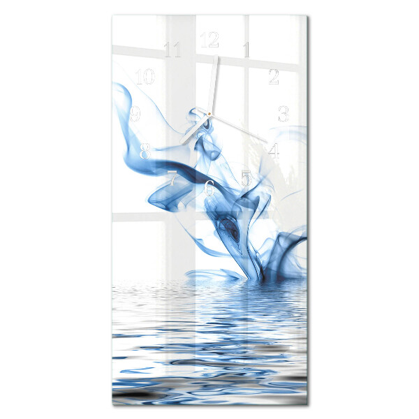 Verticale moderne glazen wandklok Patroon