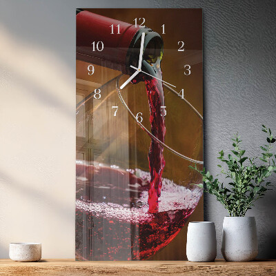 Decoratieve glazen klok verticaal Wijn