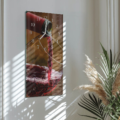 Decoratieve glazen klok verticaal Wijn