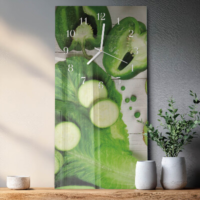 Decoratieve glazen klok verticaal Groenten
